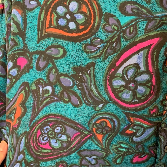 Vintage 80's Silk Button Down Shirt Unisex - Picture 3 of 4